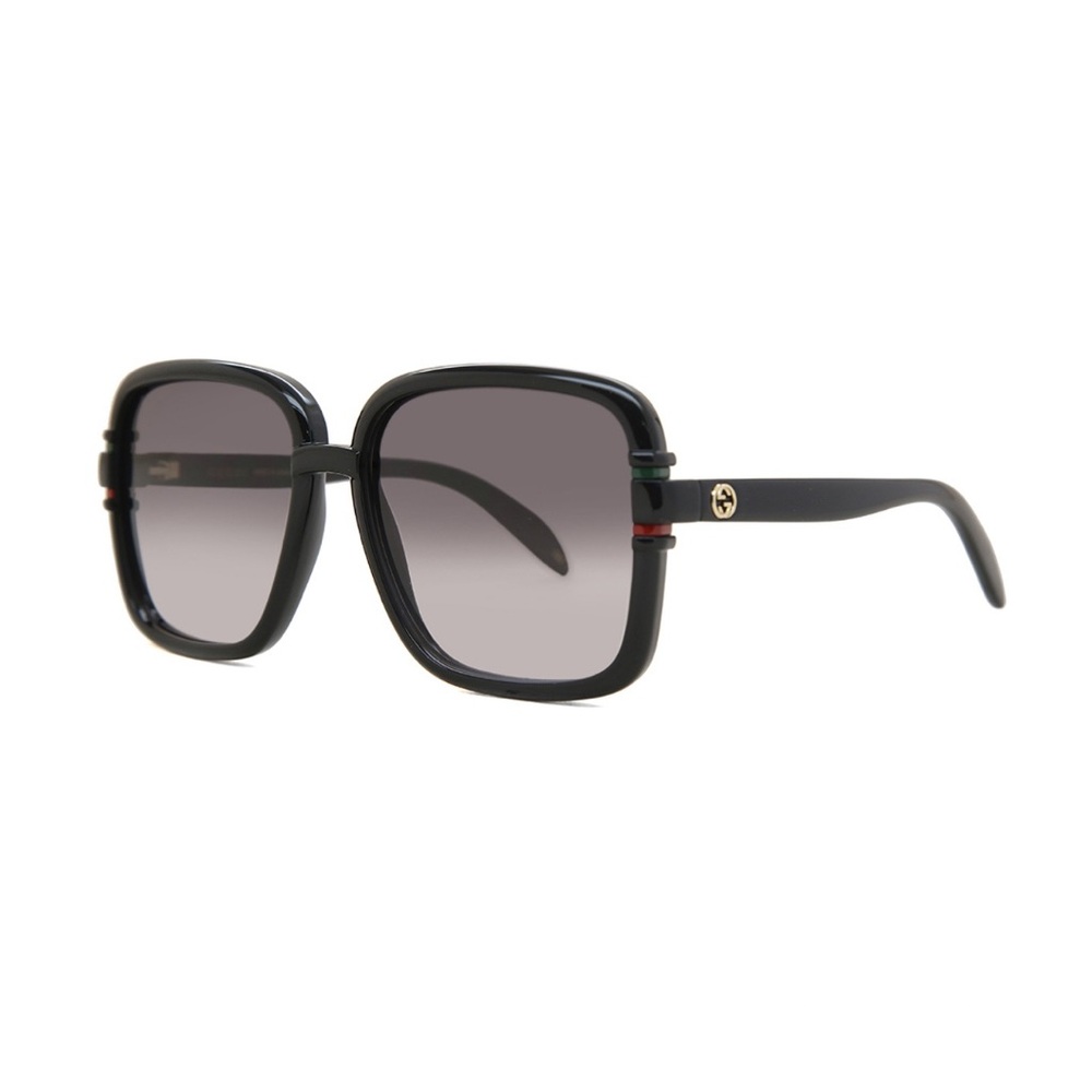 Gucci Black Square Oversized Sunglasses – Authentic GG1066S Designer Shades